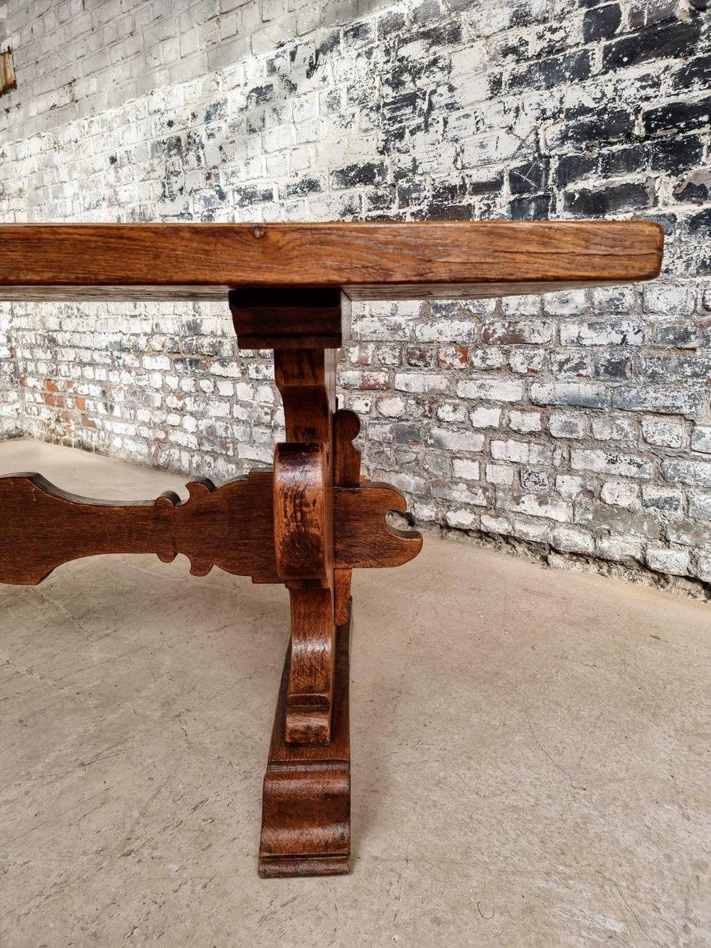Large French Oak Monastery Table 5