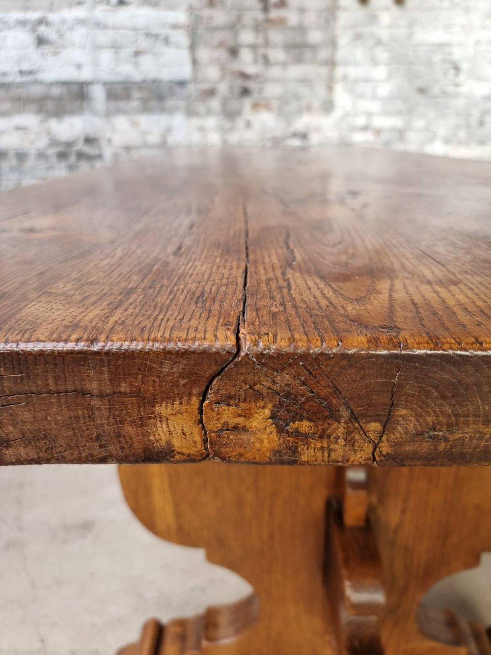 Large French Oak Monastery Table 7