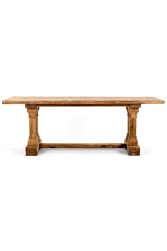 Large French Oak Monastery Table