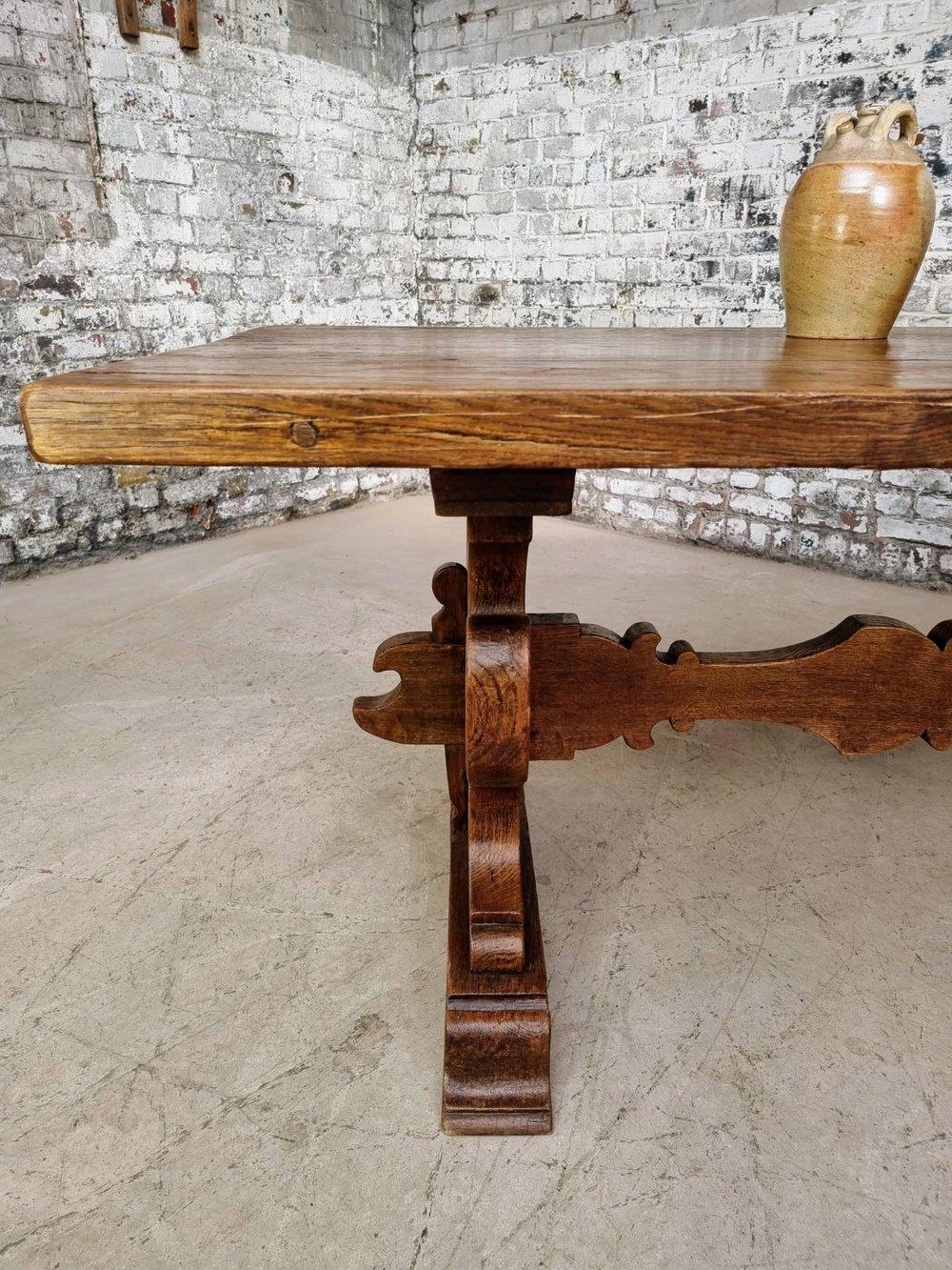 Large French Oak Monastery Table 2