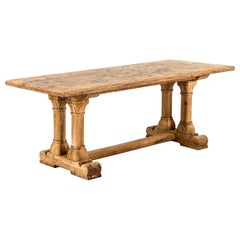 Large French Oak Monastery Table
