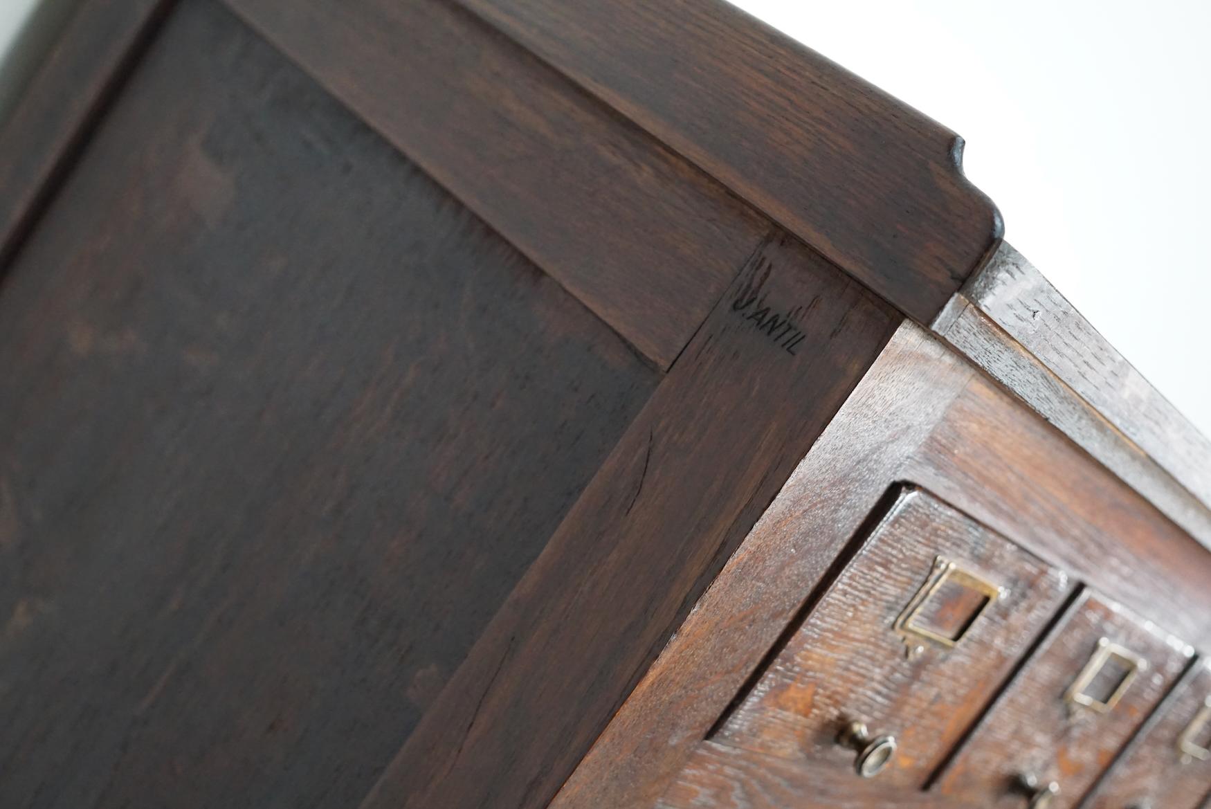 Grande mobile da notaio/archivio in Oak francese, anni 1920/30 in vendita 4