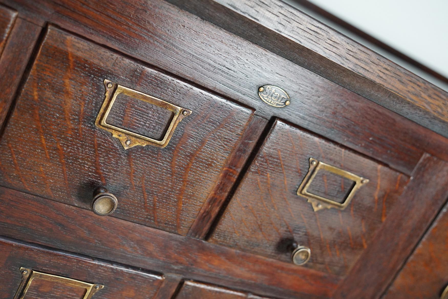 Grande mobile da notaio/archivio in Oak francese, anni 1920/30 in vendita 5