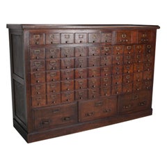 Large French Oak Notary Apothecary Cabinet / Filing Cabinet, 1920/30s