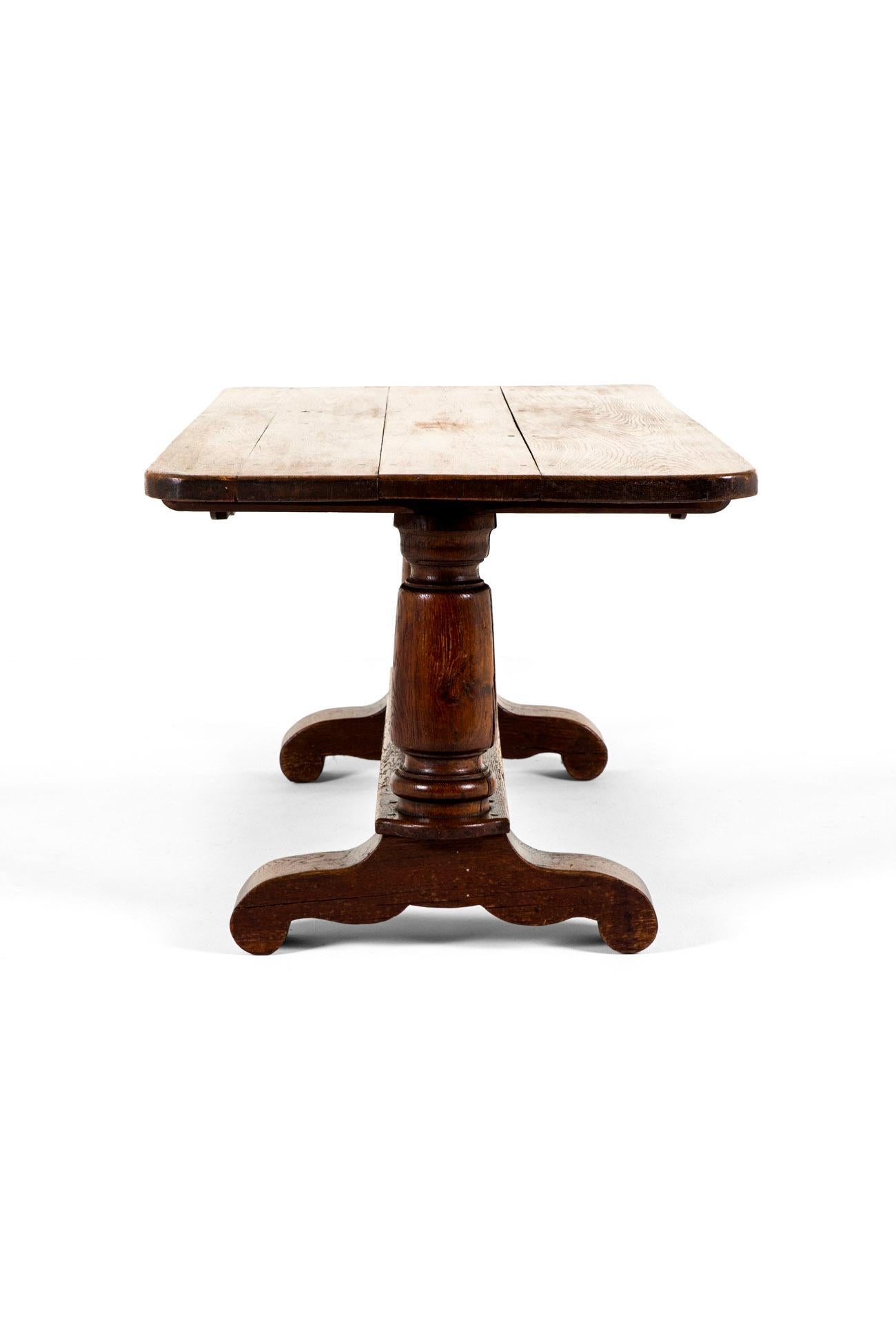 Provincial français Grande table de réfectoire en Oak Oak français en vente