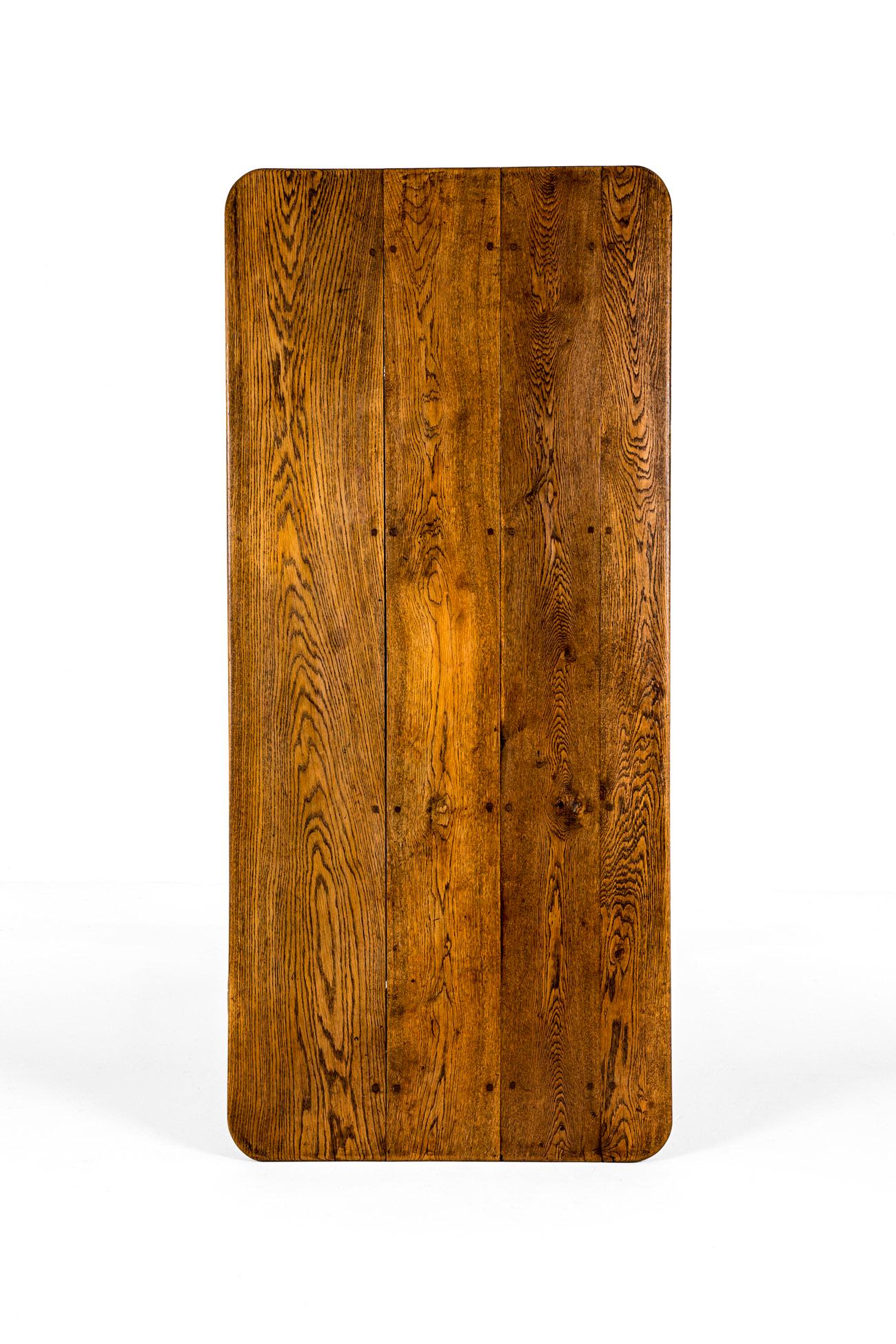 Chêne Grande table de réfectoire en Oak Oak français en vente