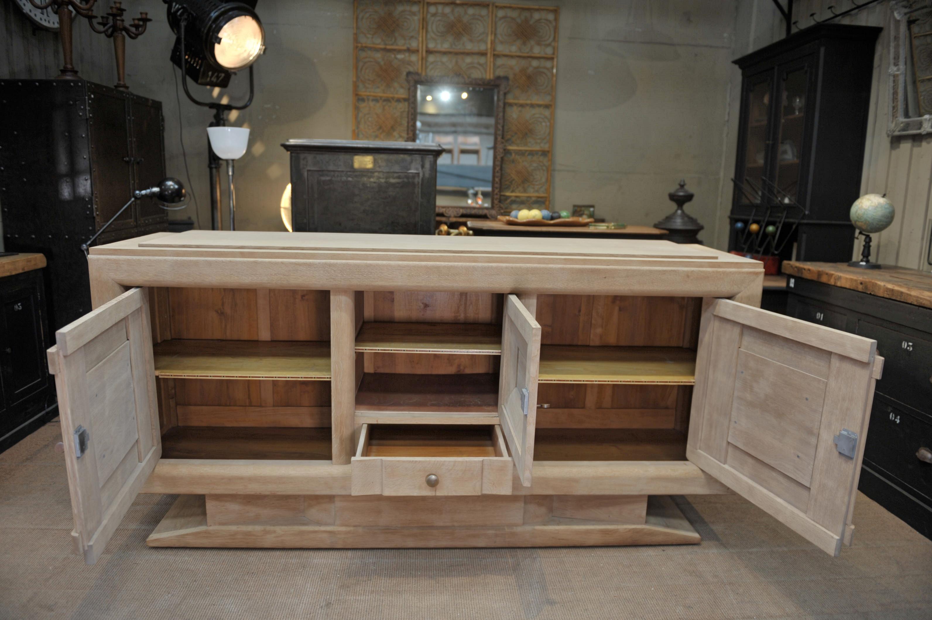 Large French Oak Sideboard, Credenza Charles Dudouyt, 1940s 2