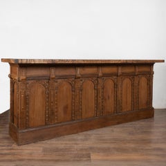 Large French Oak Sideboard Standing Bar, Late 19th Century