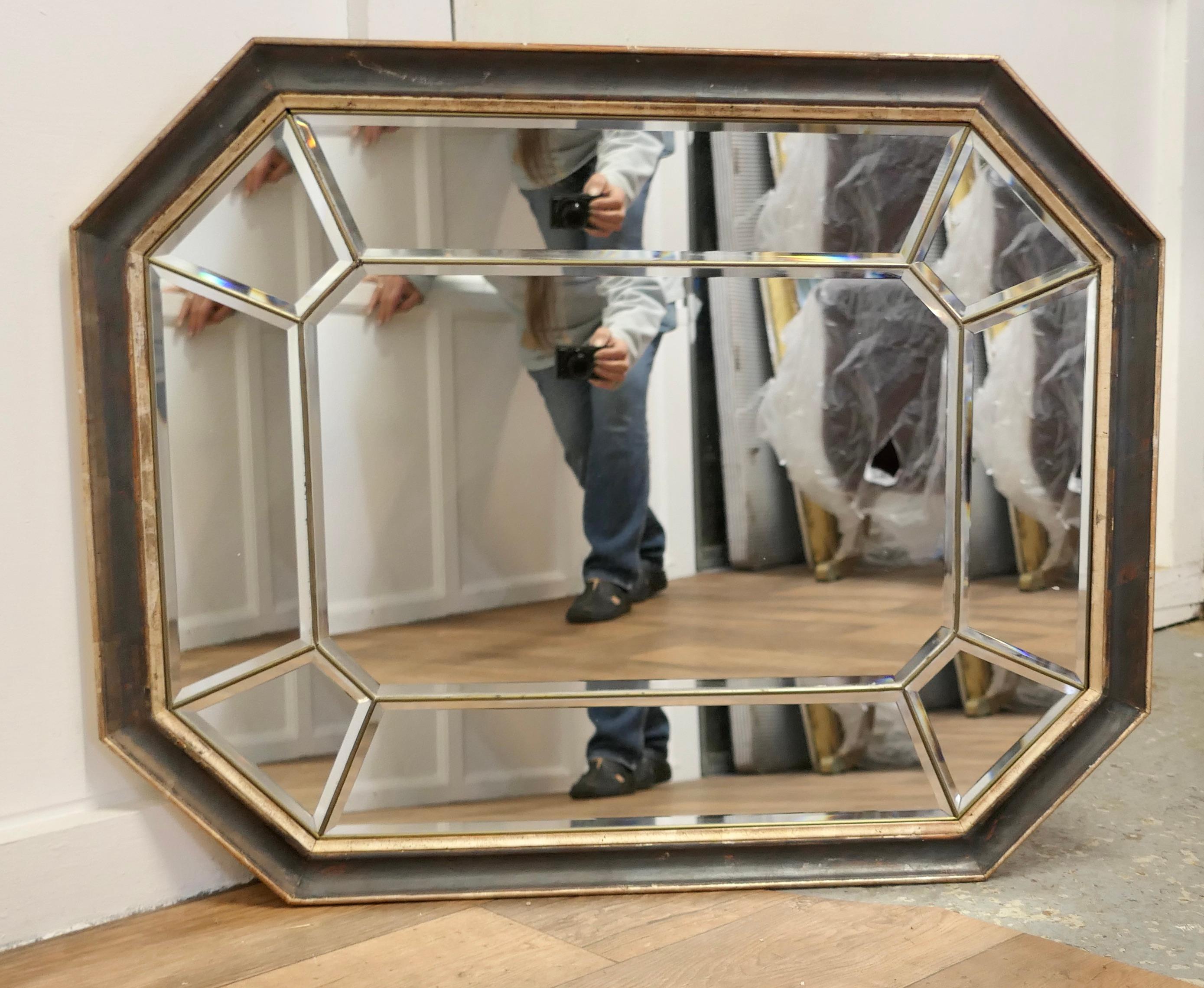 Large French Octagonal Cushion Mirror 4