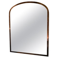 Large french old mercury mirror in copper metal, 1930