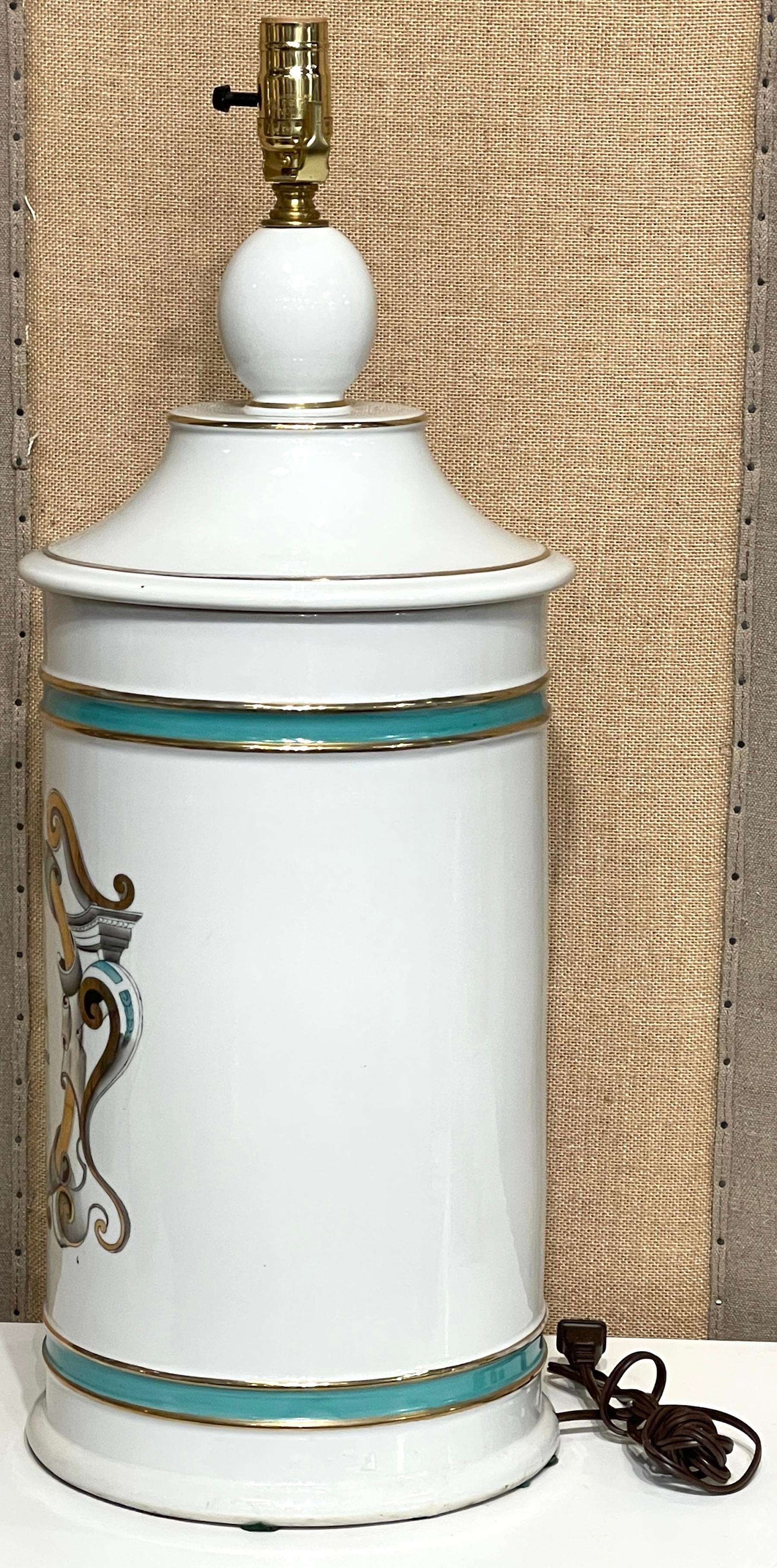 Large French Old Paris Apothecary 'Extrait Belladone' Jar, Now as a Lamp For Sale 1