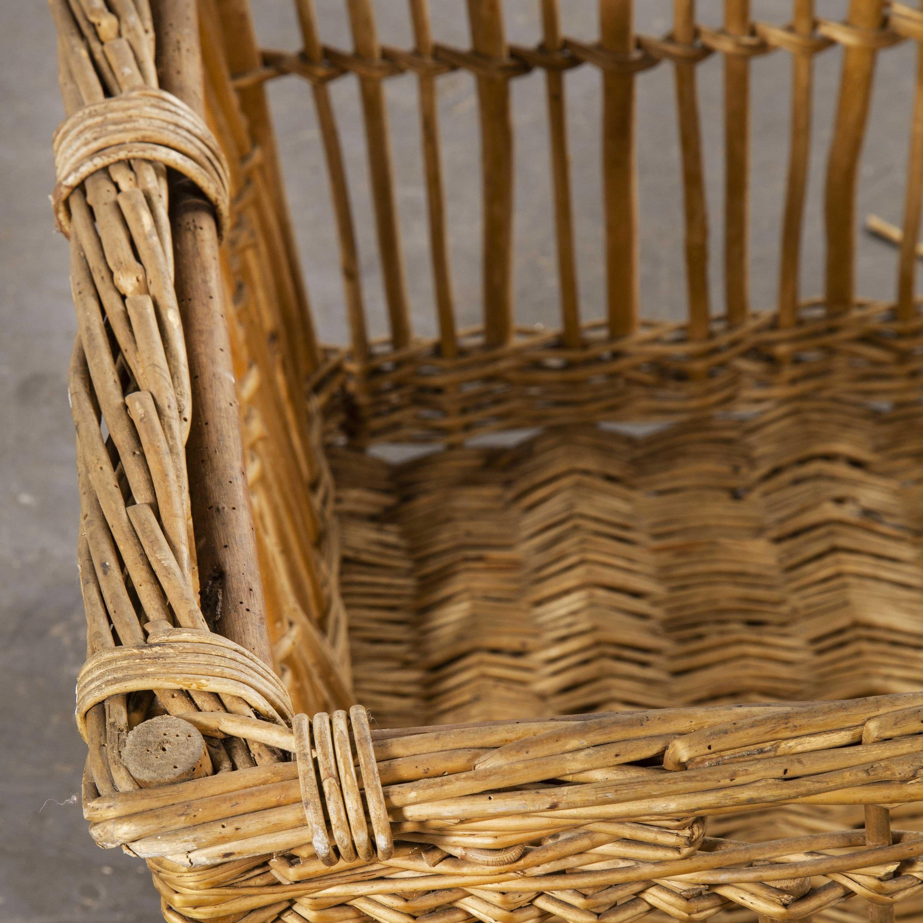 Large French Open Wicker Laundry Basket 4