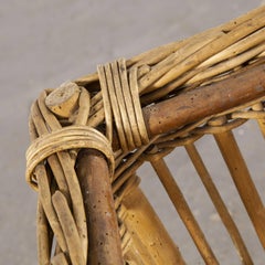 Large French Open Wicker Laundry Basket