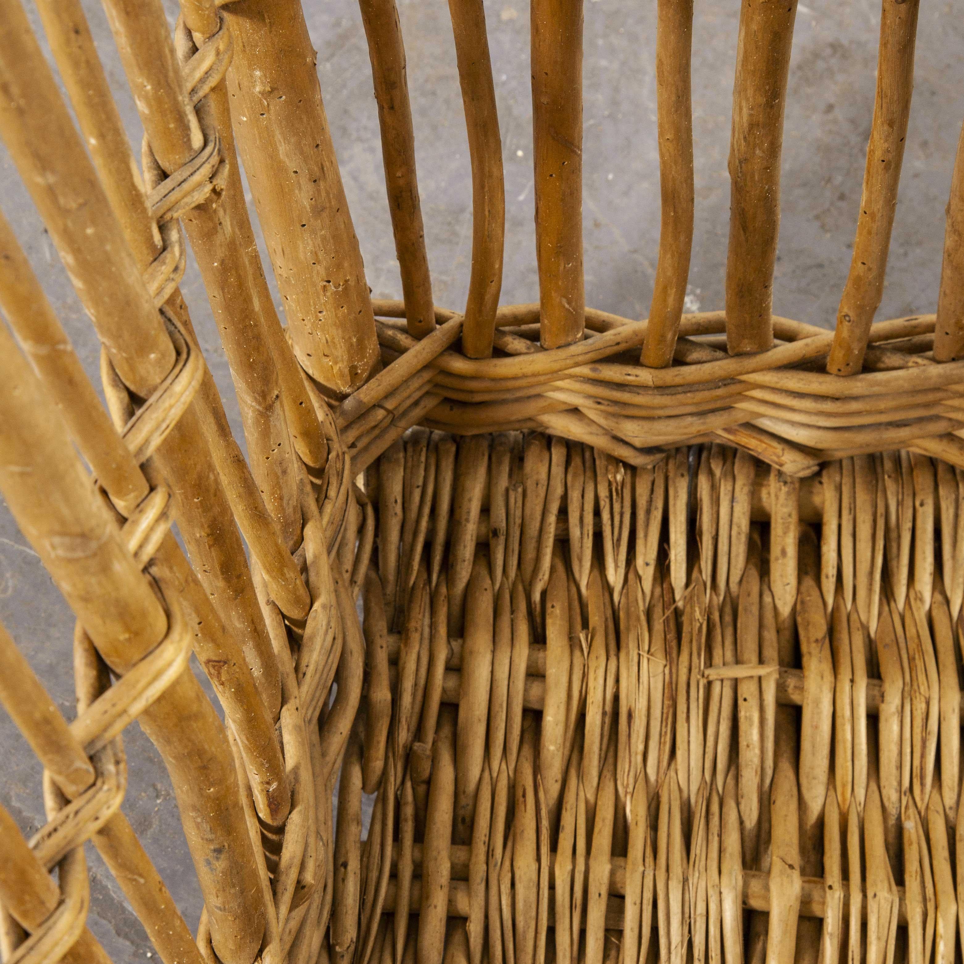 Large French Open Wicker Laundry Basket 1