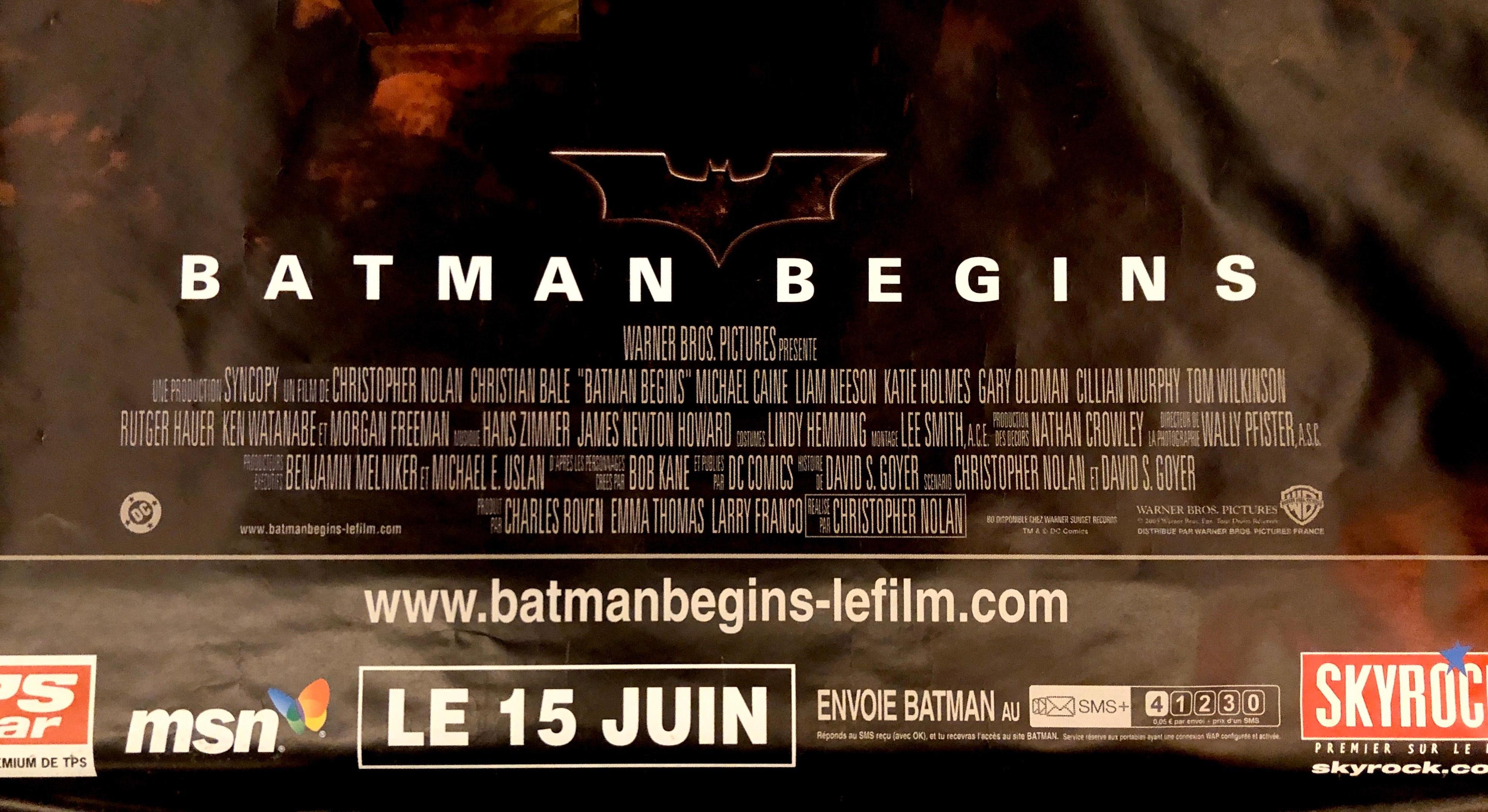 Français Grande affiche originale du film « Batman Begins », 2005 en vente