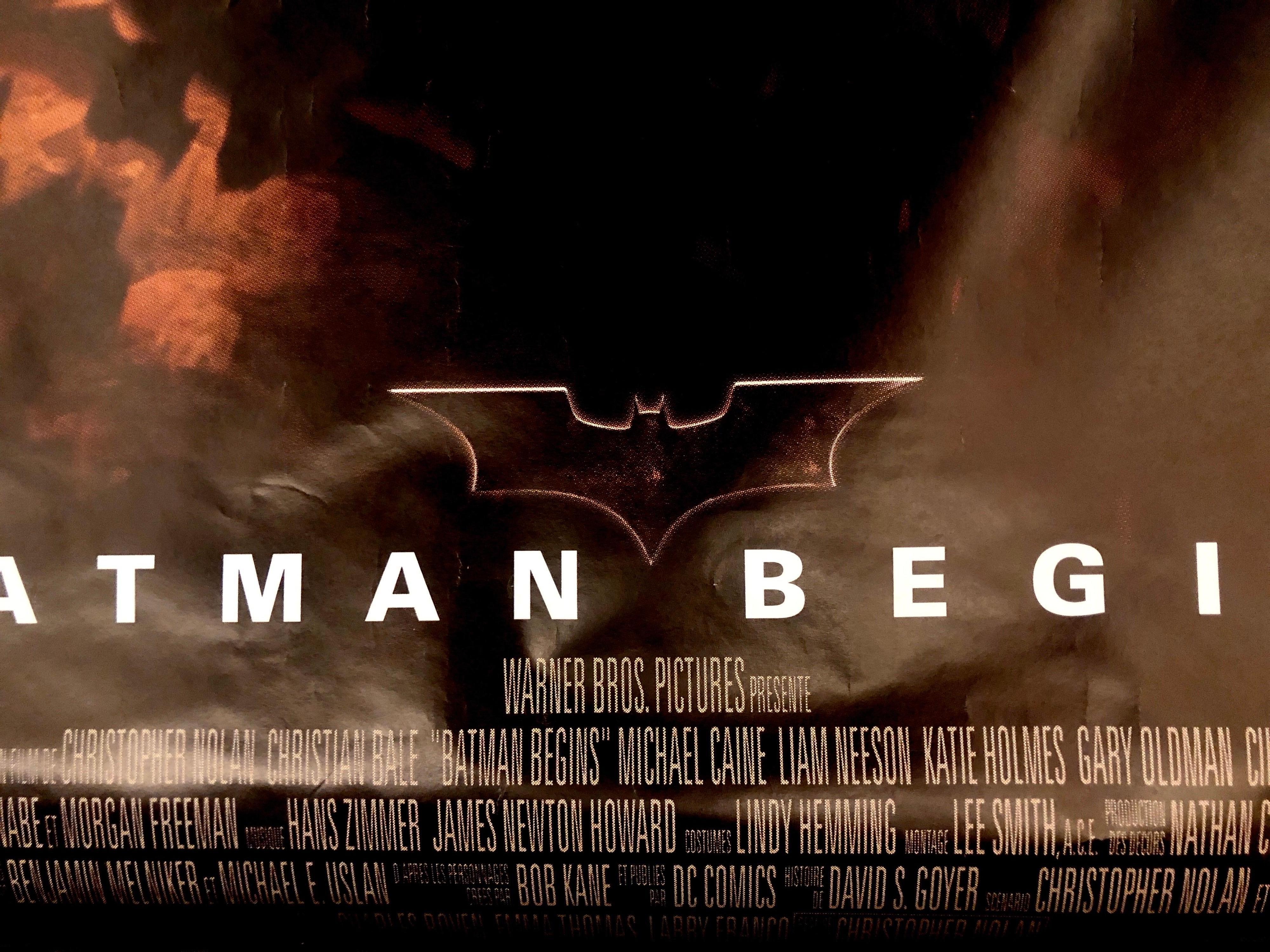 Papier Grande affiche originale du film « Batman Begins », 2005 en vente