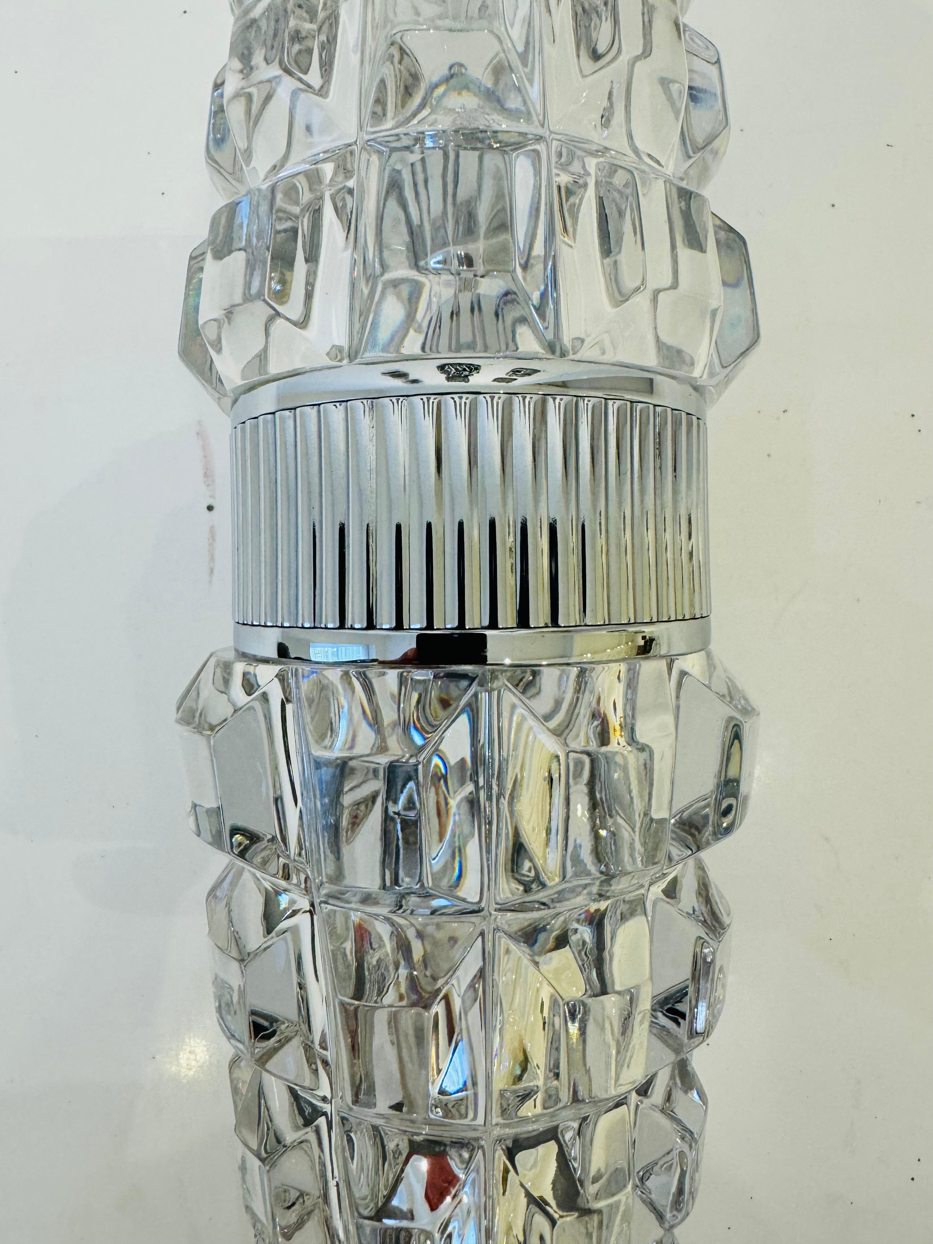Large French Othr 1980  gold Crystal Wall Lamps For Sale 1