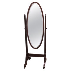 Large French Oval Cheval Dressing Mirror
