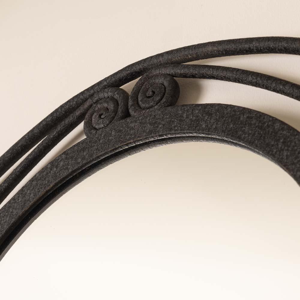 Large French Oval Iron Mirror For Sale 3