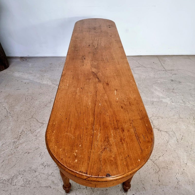 Large French Oval Table in Solid Oak For Sale at 1stDibs