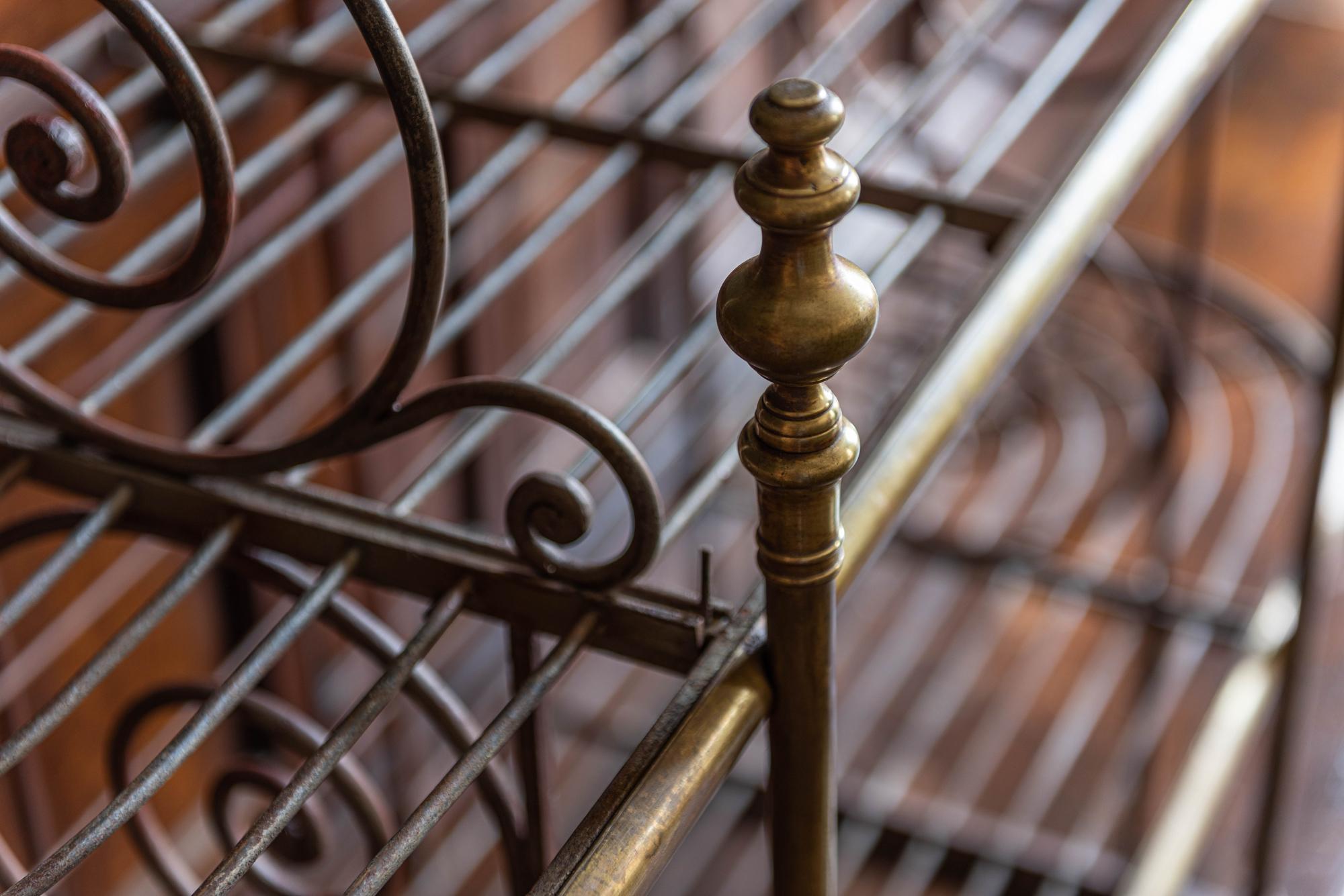 Large French Parisian Wrought Iron & Brass Boulangerie Baker's Rack, circa 1900 7