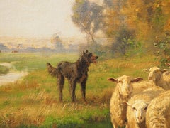 Large French Pastoral Oil on Canvas by Adolphe Marais 1856-1940, H-64 3/8 Inches