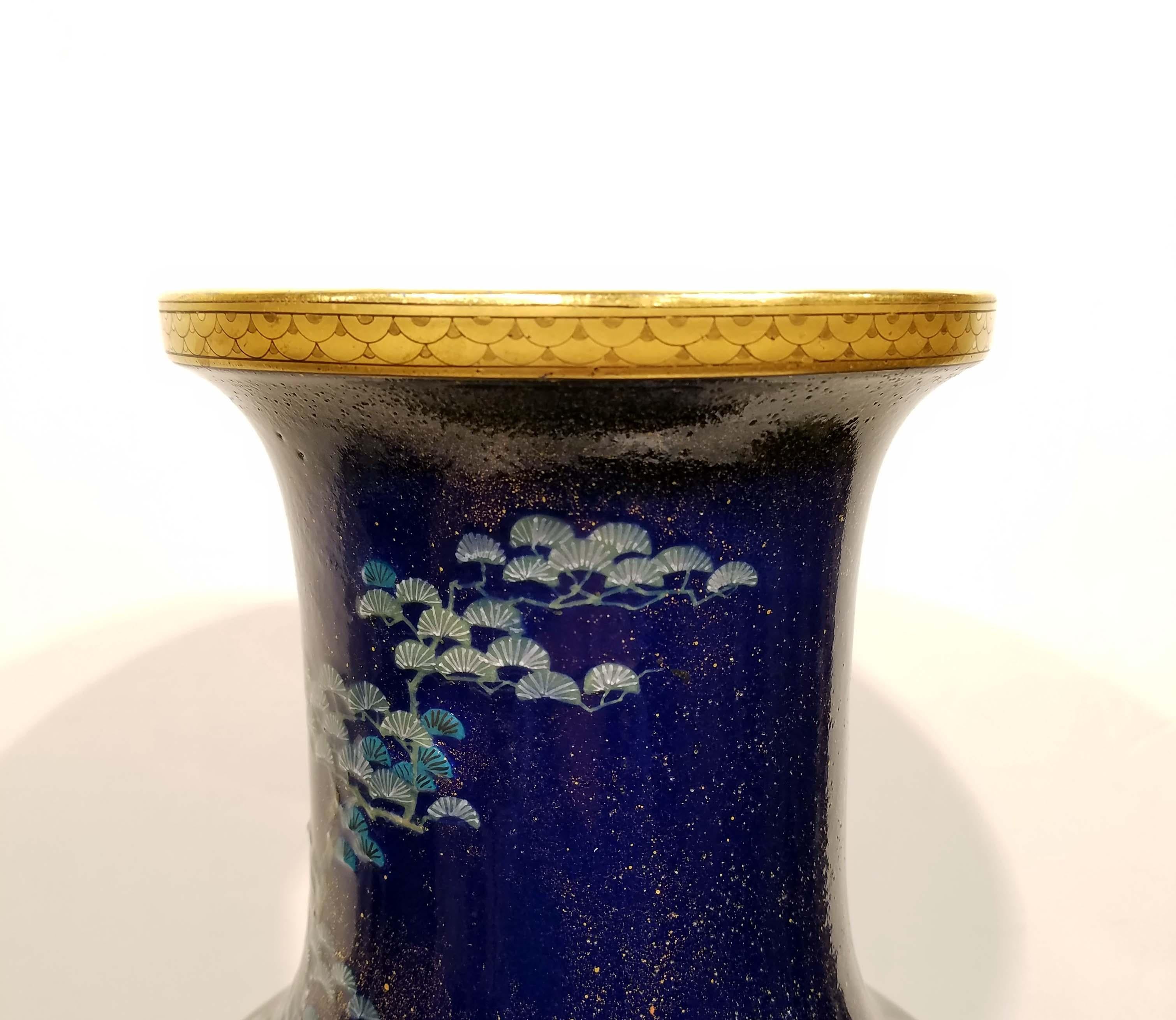Large French Pate Sur Pate Japonisme Porcealin Vase In Good Condition For Sale In New York, NY