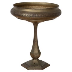 Large French Pewter Pedestal Dish
