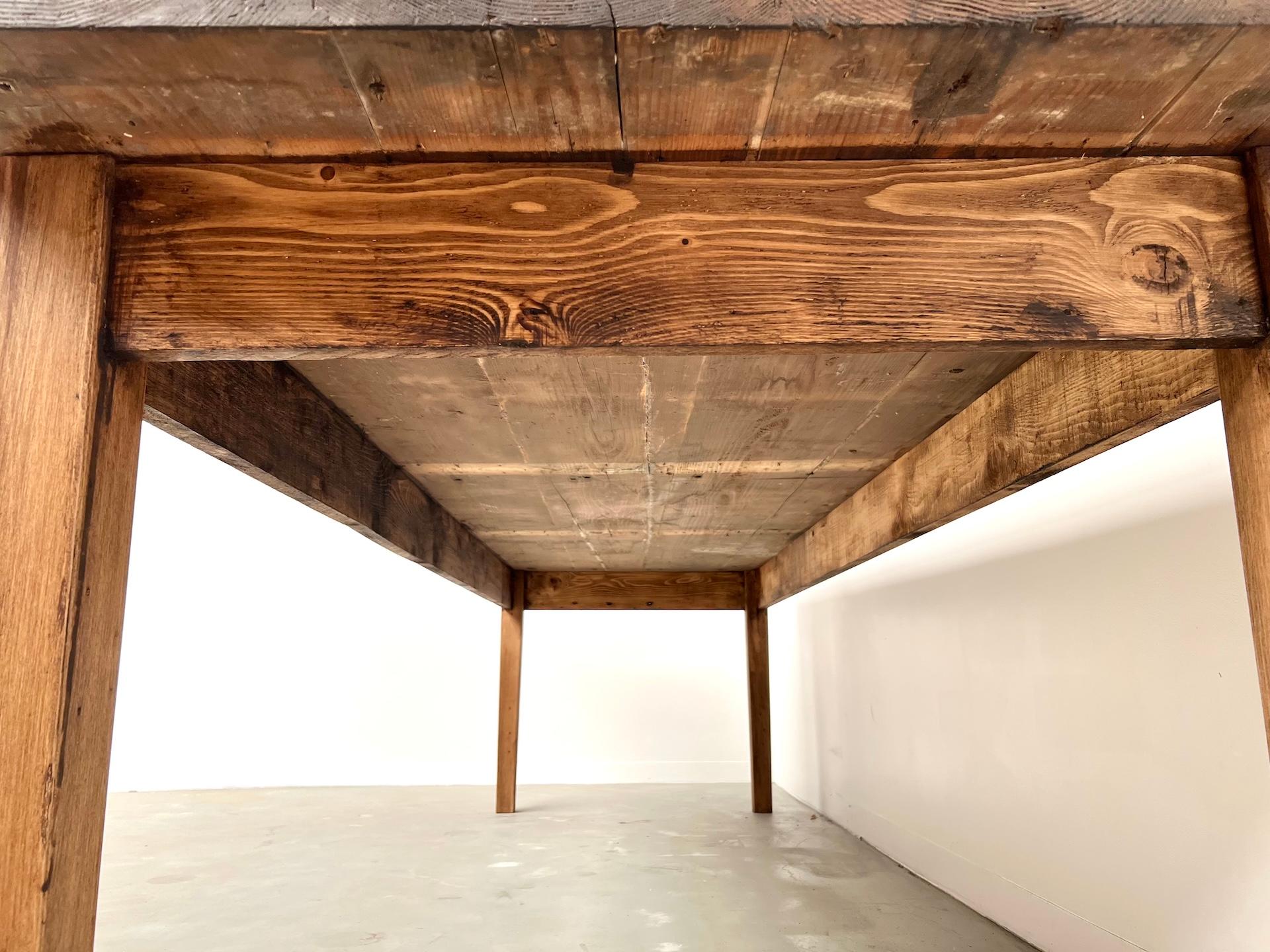 Large french pine farmhouse table – 1970s For Sale 5