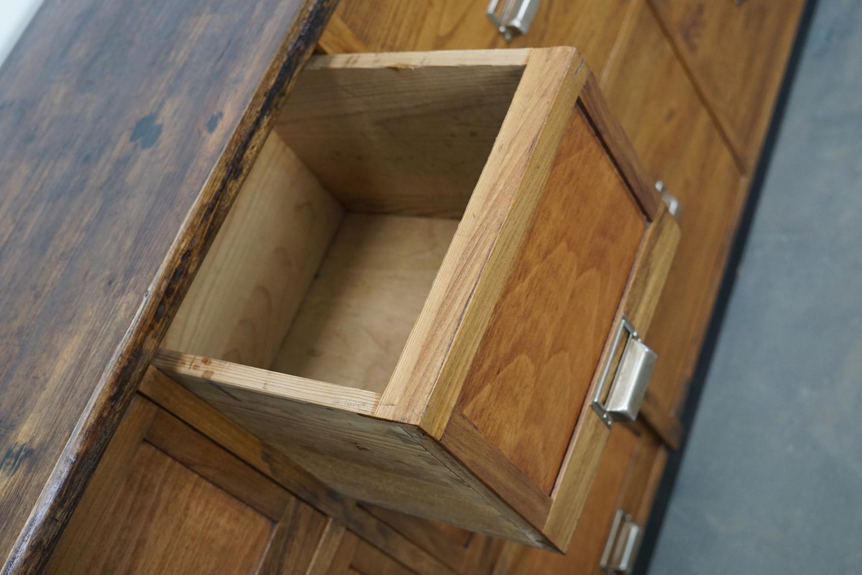 Large French Pine / Oak Apothecary Cabinet, 1950s 8