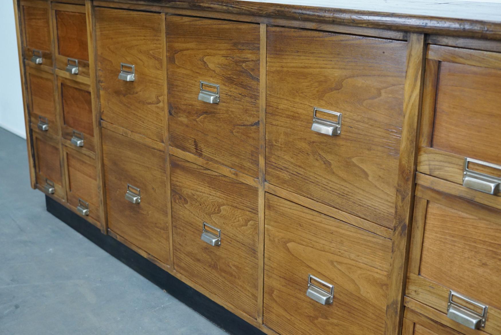 Large French Pine / Oak Apothecary Cabinet, 1950s 13