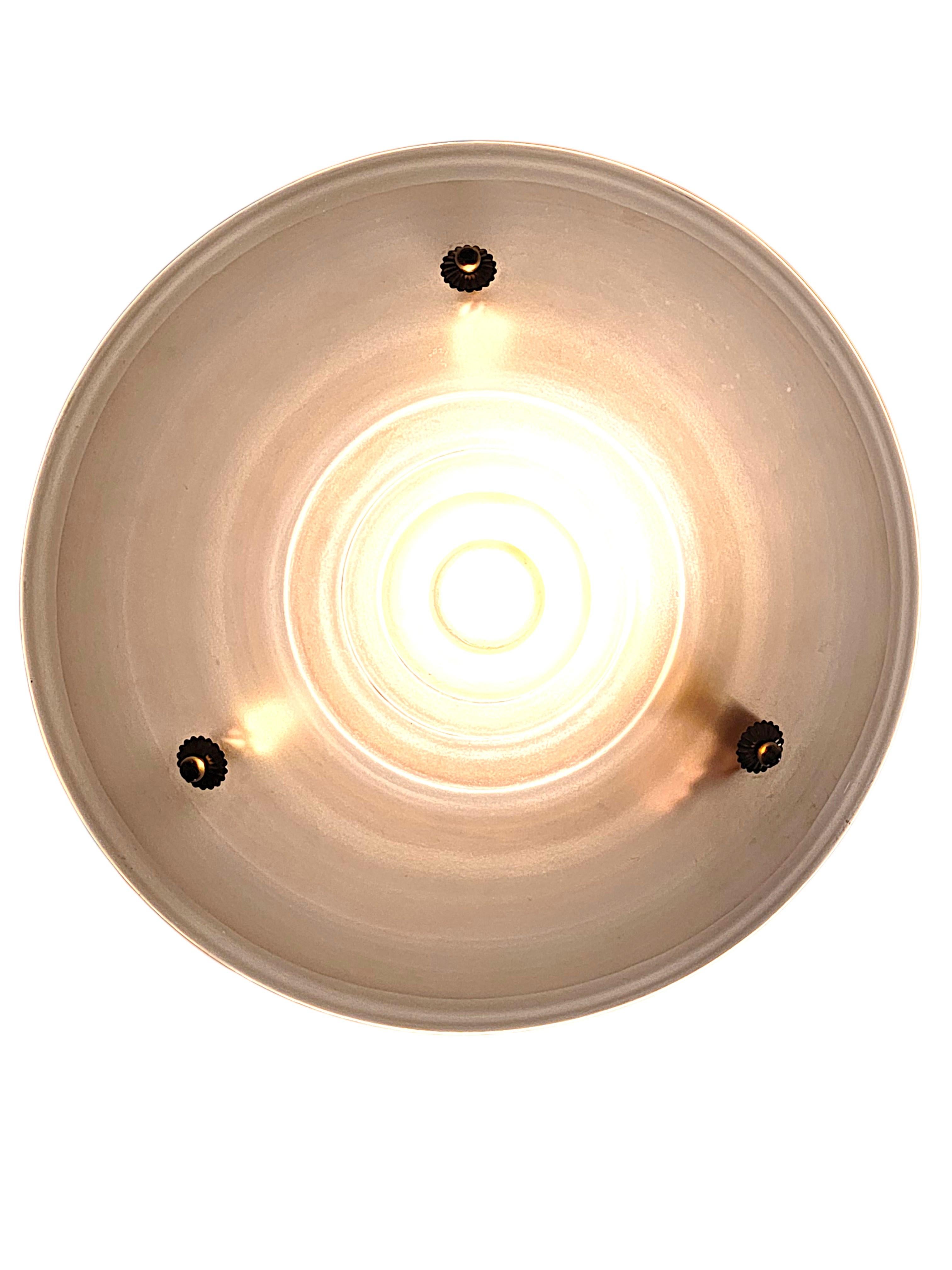 Grand pendentif en verre d'art français rose, saumon, rose avec cordelette en vente 6