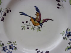 Large French Plate with Bird Longchamp Model Clery circa 1930