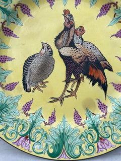 Large French Platter Rooster Choisy le Roi, circa 1840