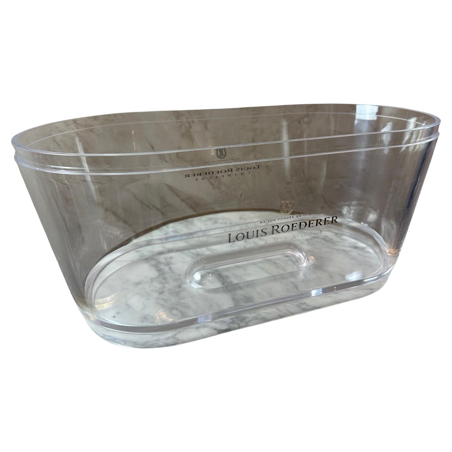 Large French Plexiglass Louis Roederer Champagne Cooler