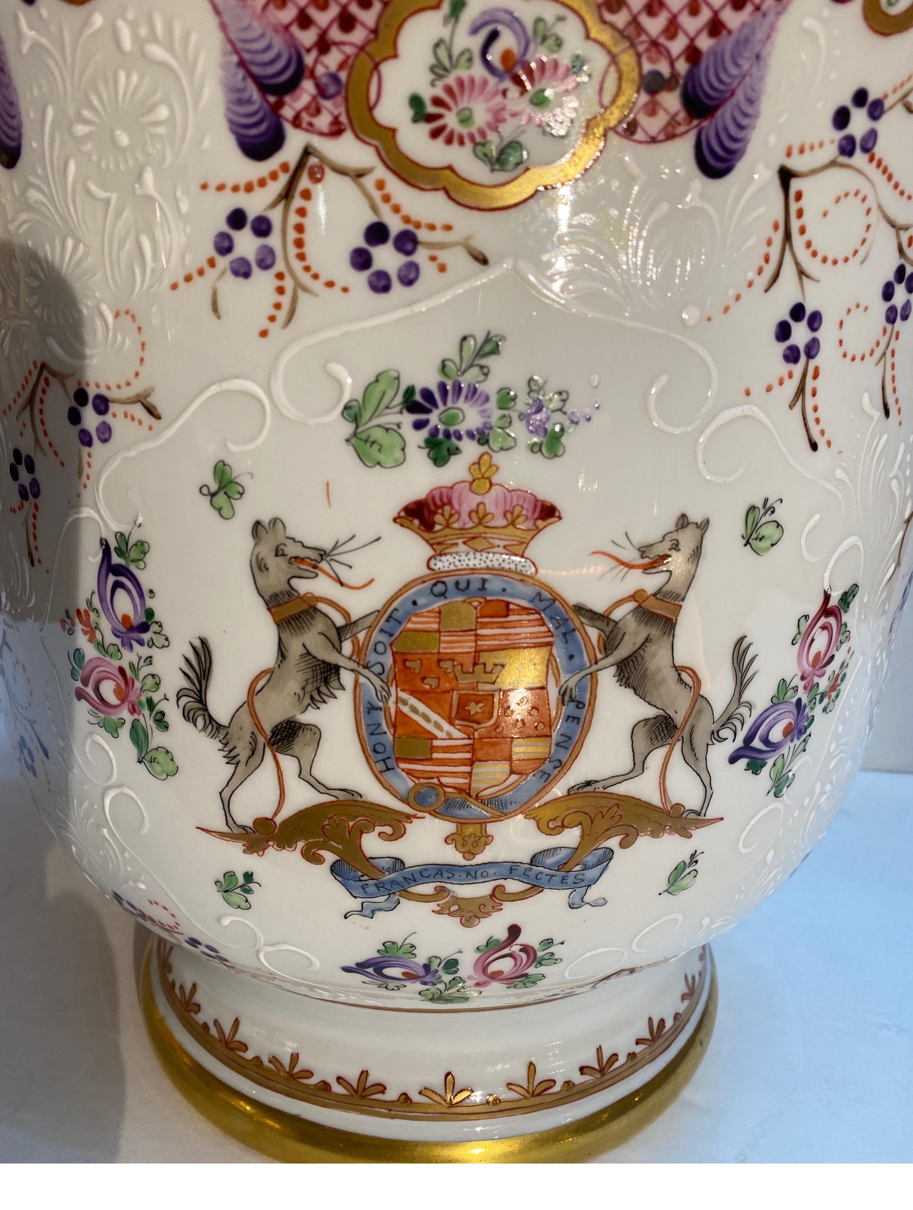 Chinese Export Large French Porcelain Armorial Jardinière by Edme Samson
