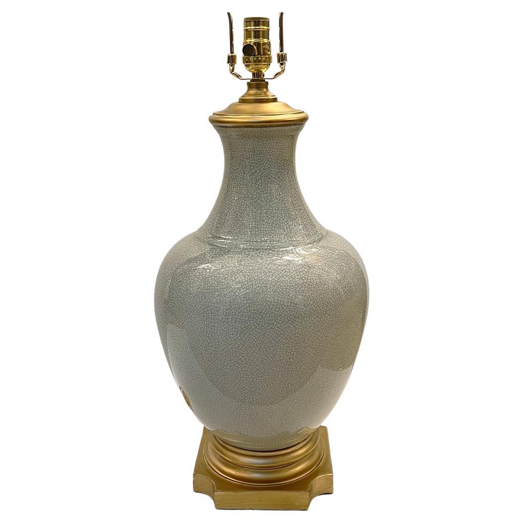 Large French Porcelain Lamp