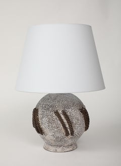 Large French Lamp with Rope Braid Detail, France, c. 1935-45