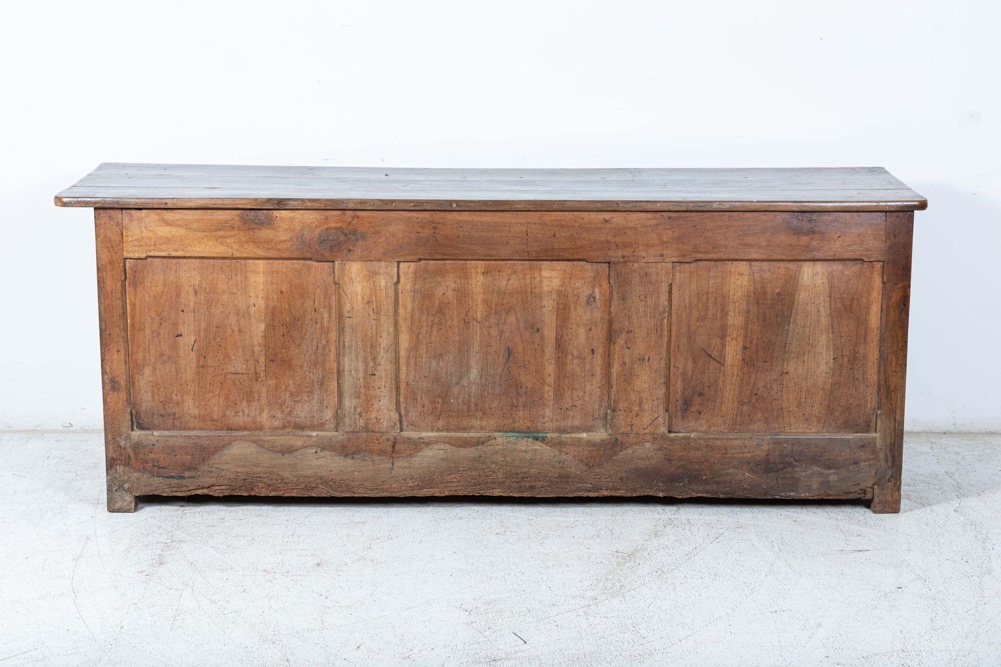 Mid-19th Century Large French Provincial 19thC Oak & Elm Shop Counter