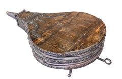 Large French Provincial Carved Beech and Iron Blacksmith’s Bellows