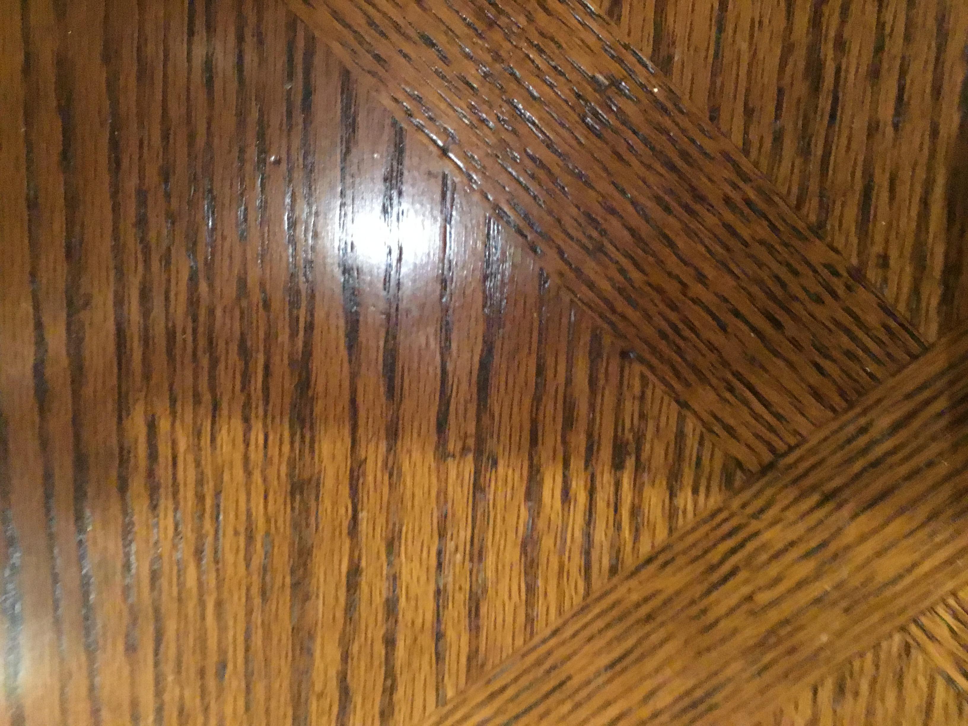 Walnut Large French Provincial Style Dining Table with Parquetry Top, Louis XV Style