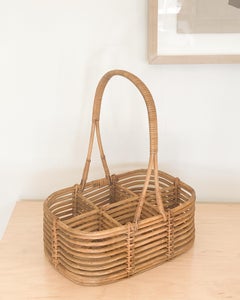 Large French Rattan Bottle Holder