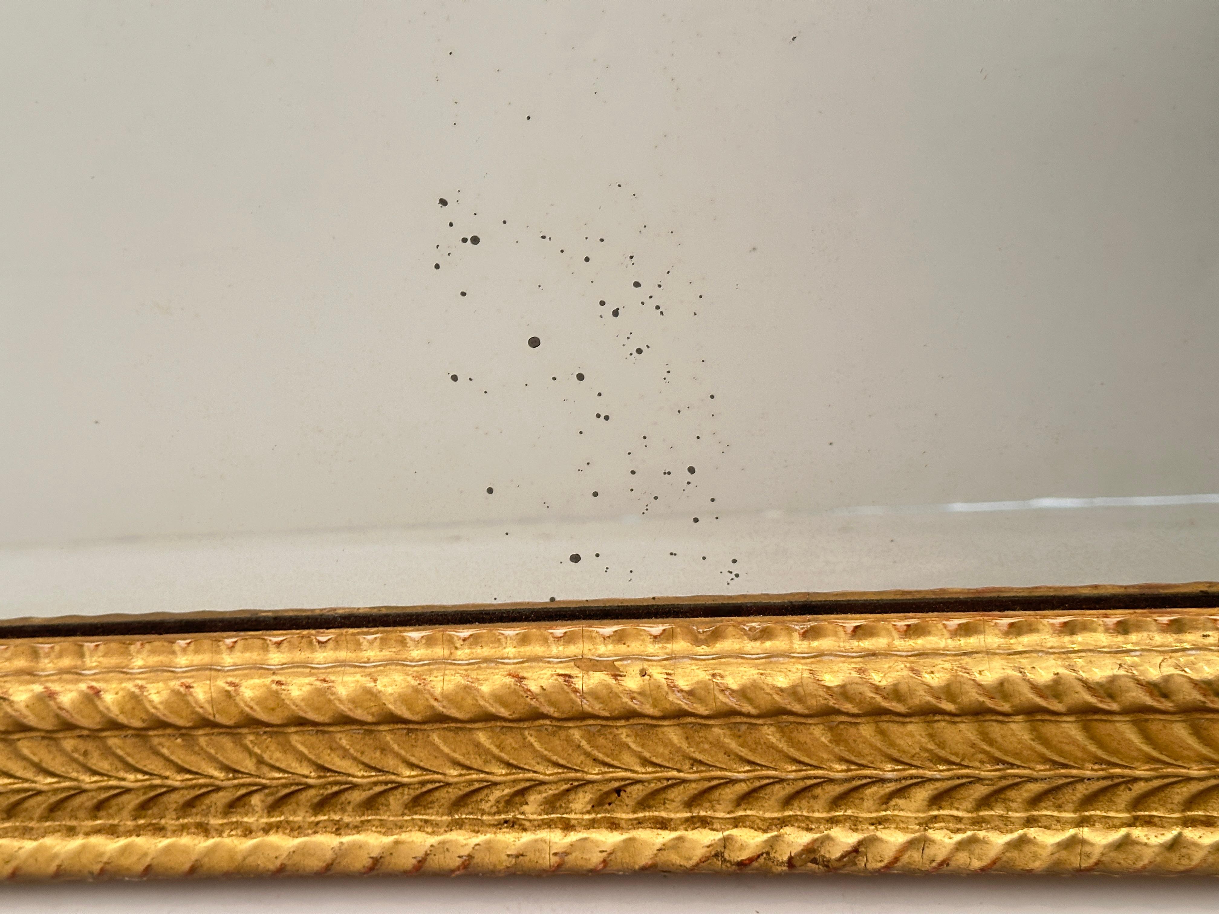 Large French Rectangular Gilt Wall Mirror (52 1/4 x 26 1/4) For Sale 1