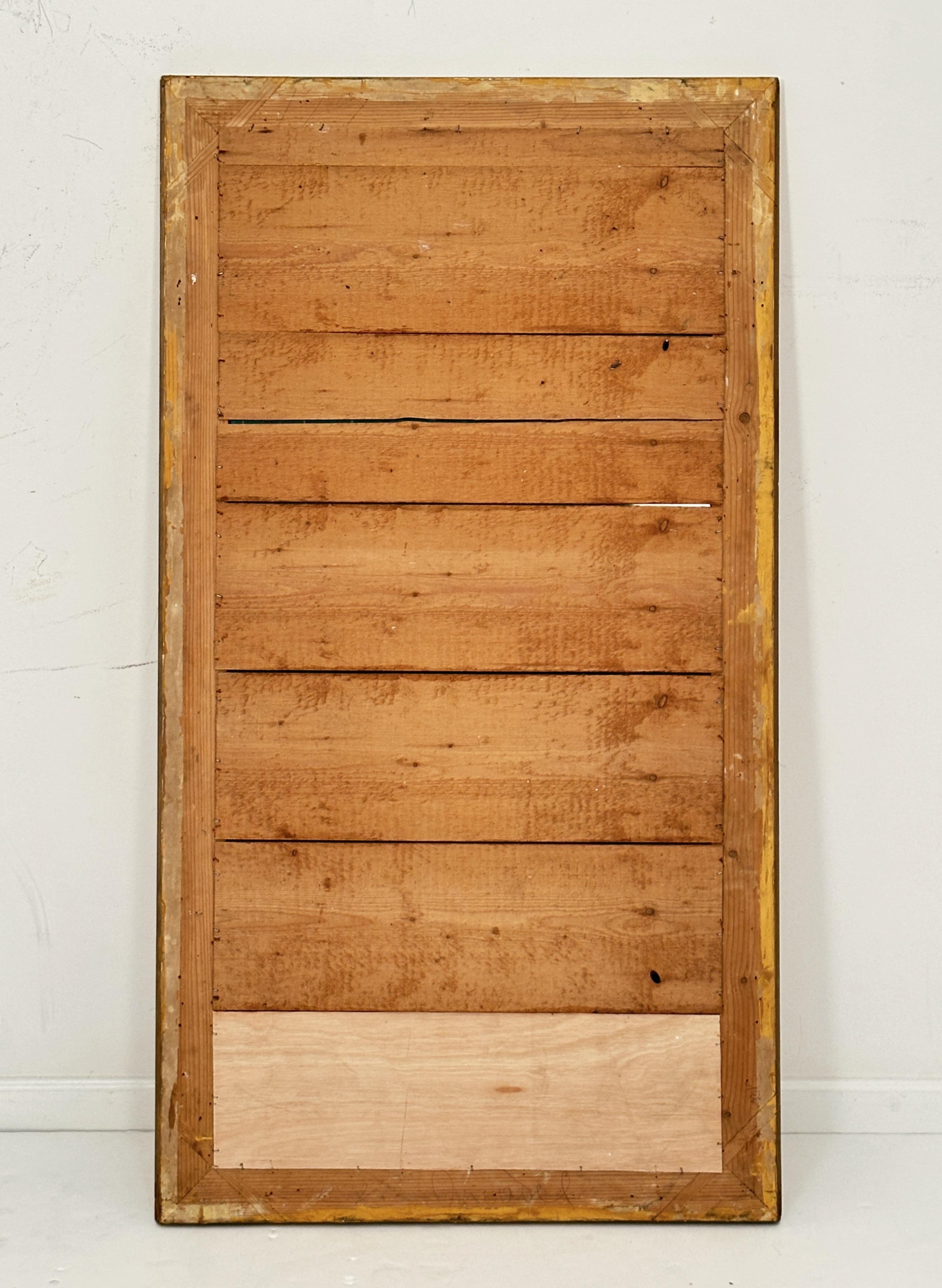 Large French Rectangular Gilt Wall or Dressing Room Mirror (H 59 3/8 x W 32 1/4) For Sale 3