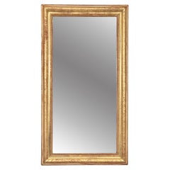 Large French Rectangular Gilt Wall or Dressing Room Mirror (H 59 3/8 x W 32 1/4)