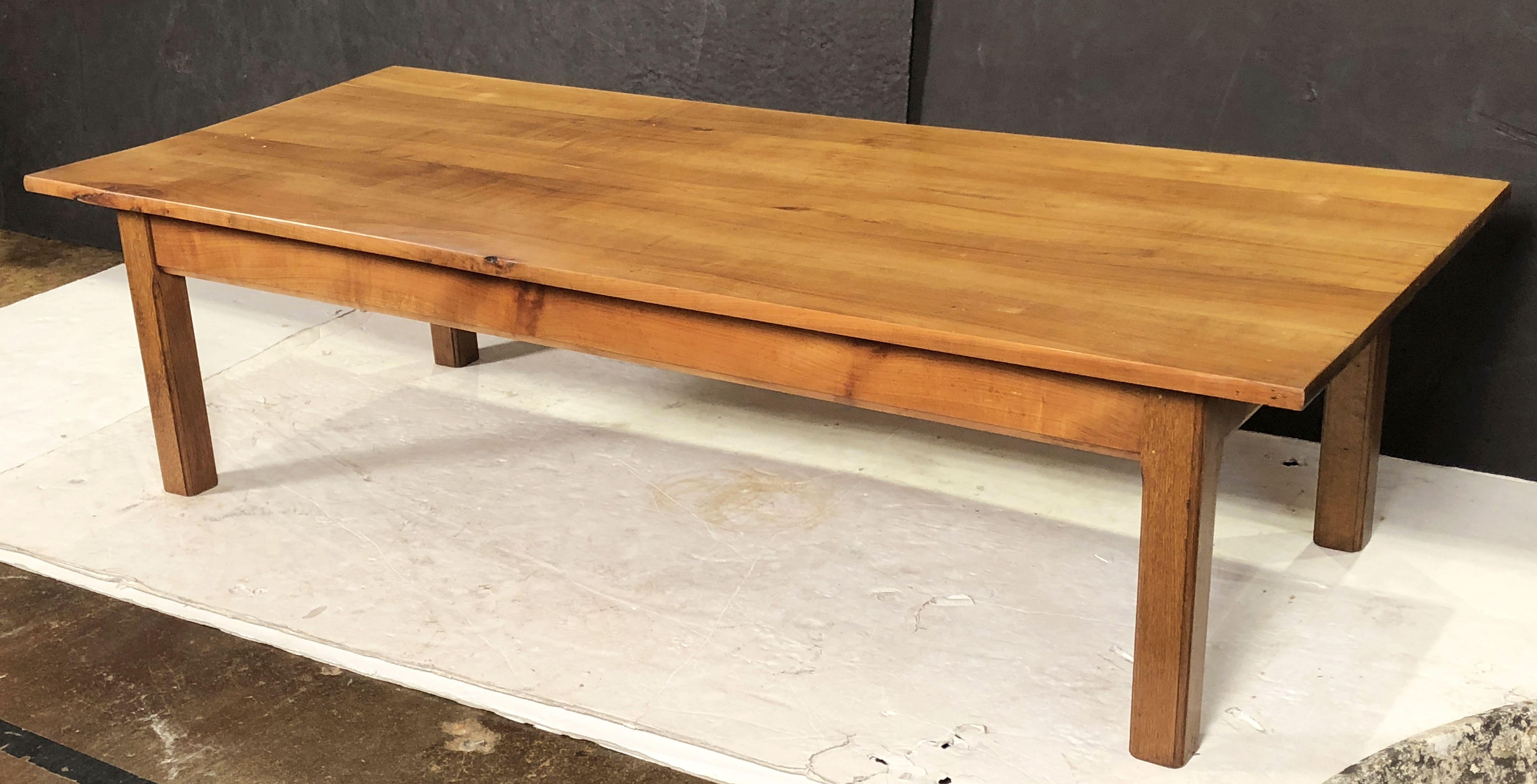 Large French Rectangular Low Table of Cherry 1