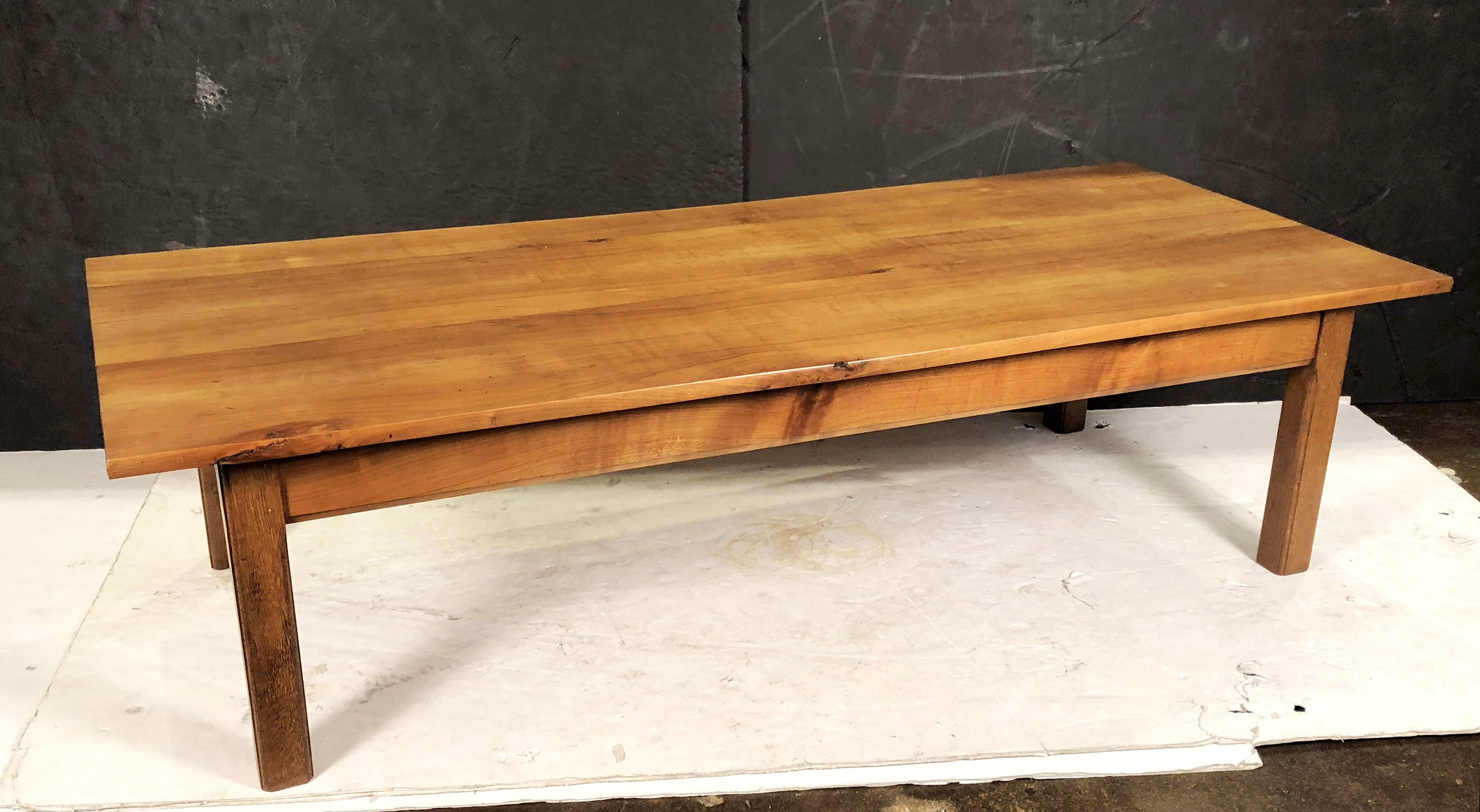 Large French Rectangular Low Table of Cherry 2