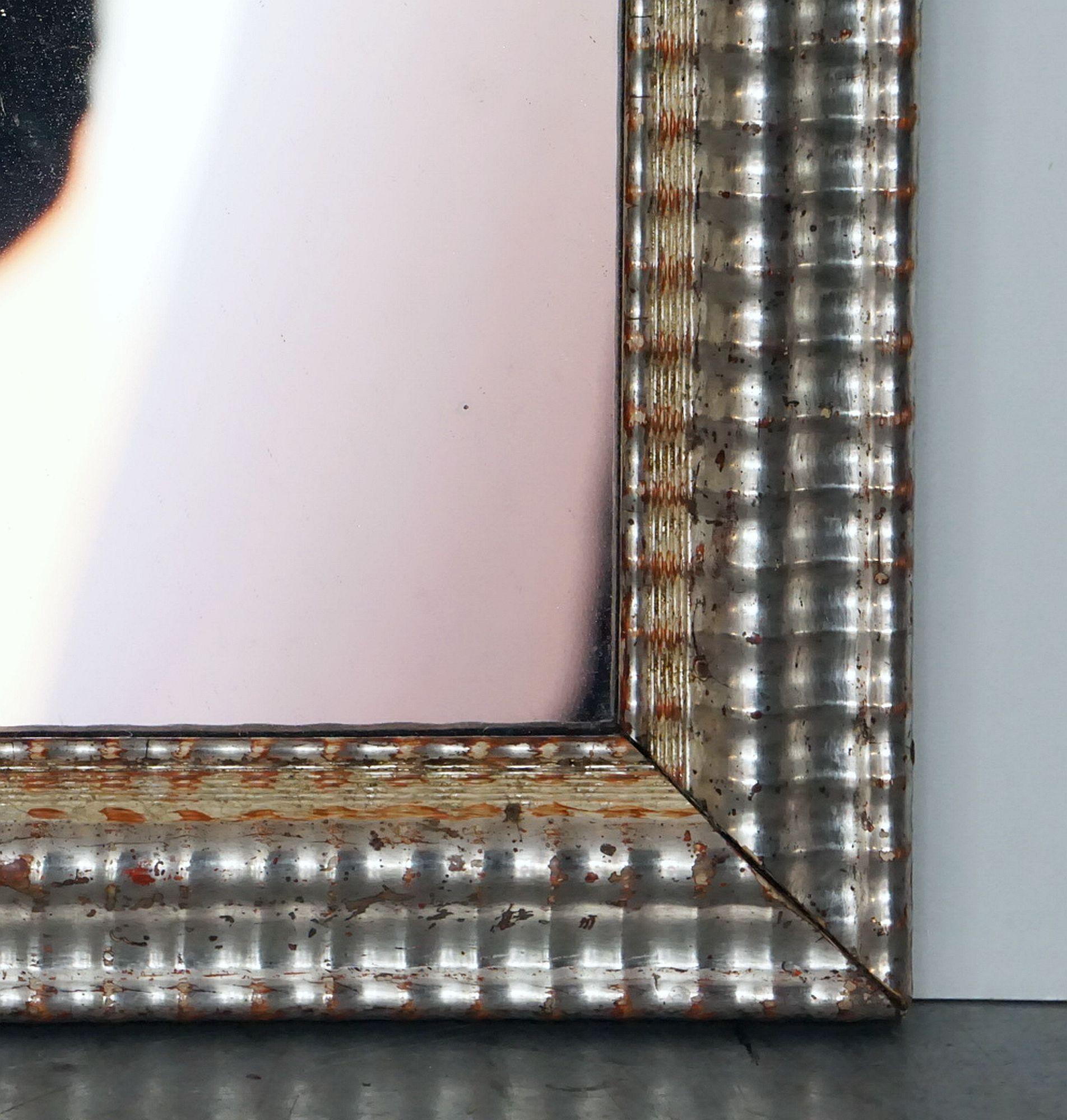 Large French Rectangular Silver Gilt Wall Mirror (52 1/2 x 26 3/4) 1