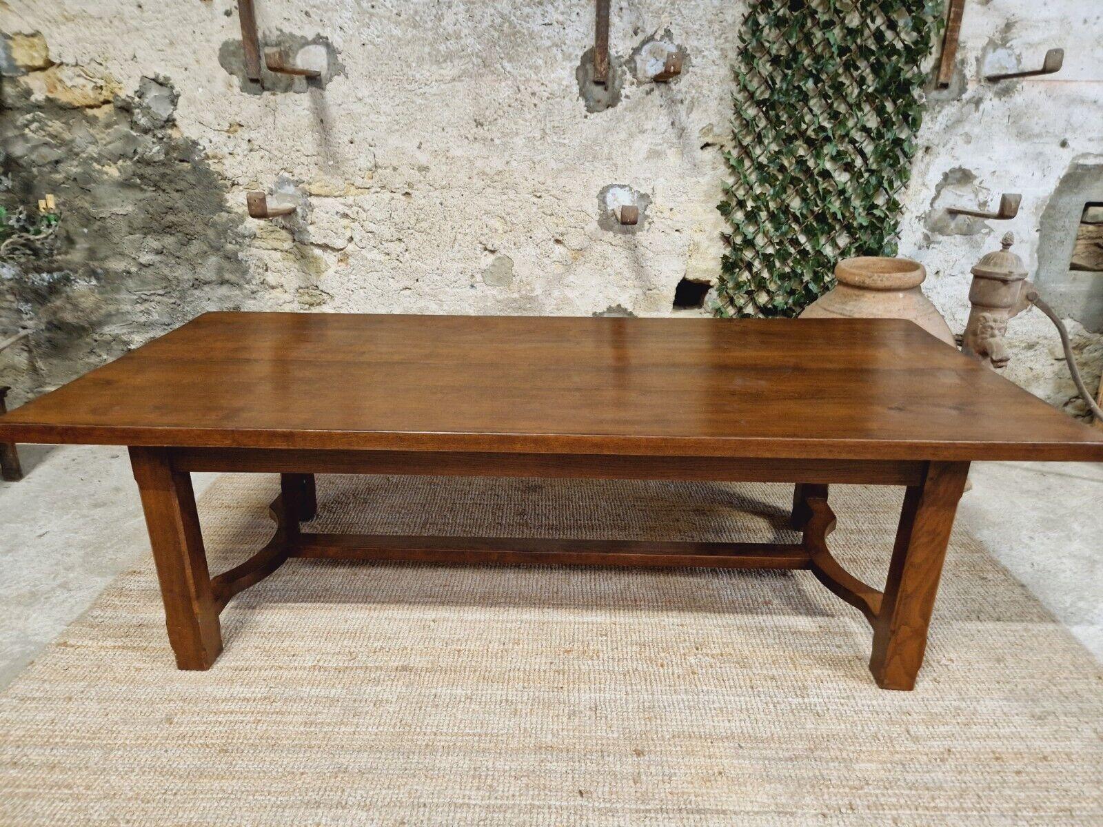 Brutalist Dining Table French Solid Wood 8 Places For Sale 4