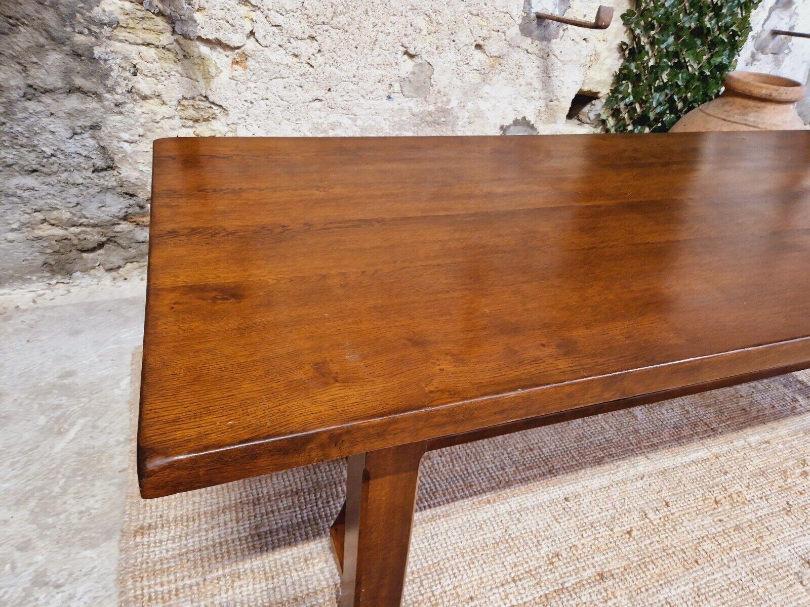 Brutalist Dining Table French Solid Wood 8 Places For Sale 7